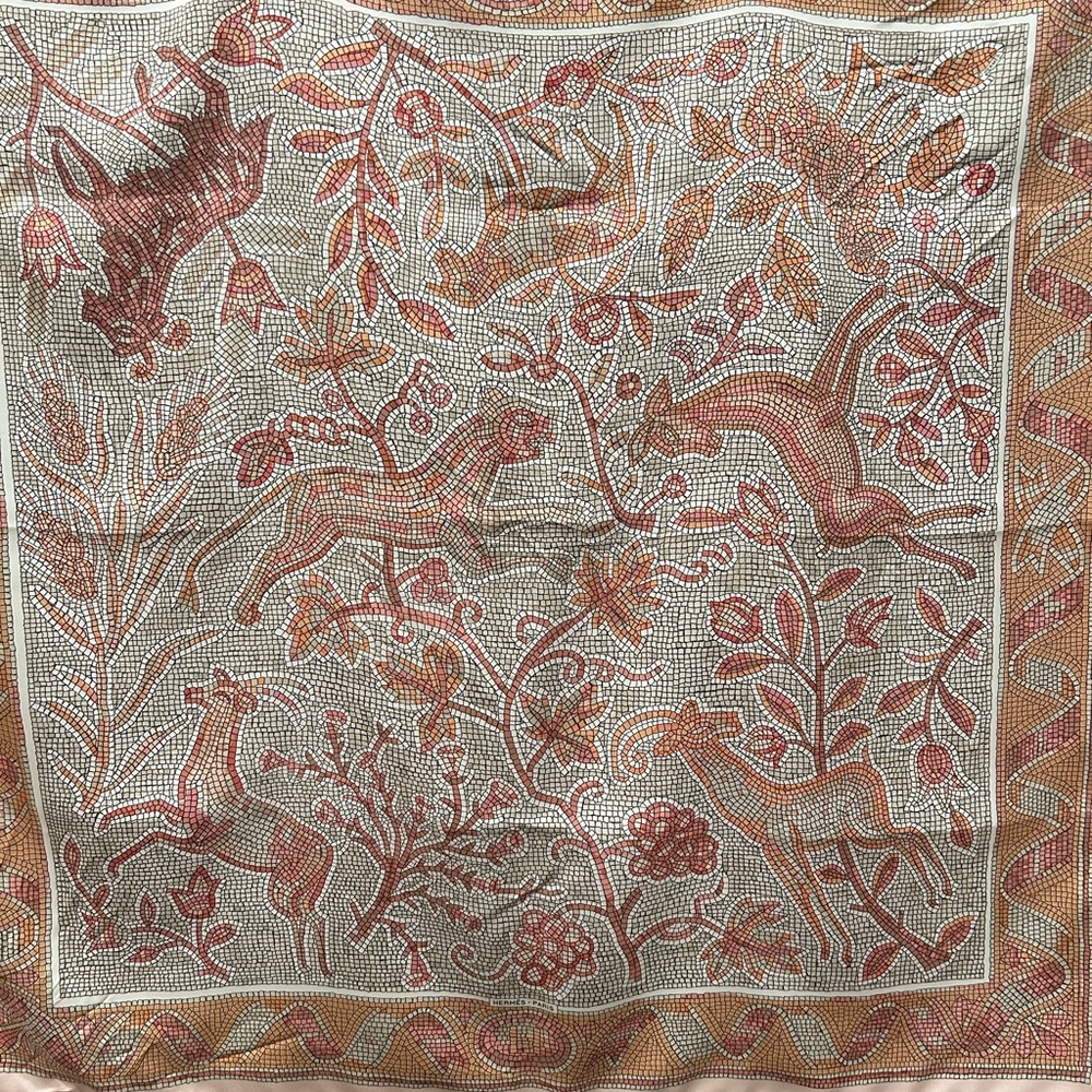 Authentic Hermes Carre 90 … Breathtaking animal mosaic